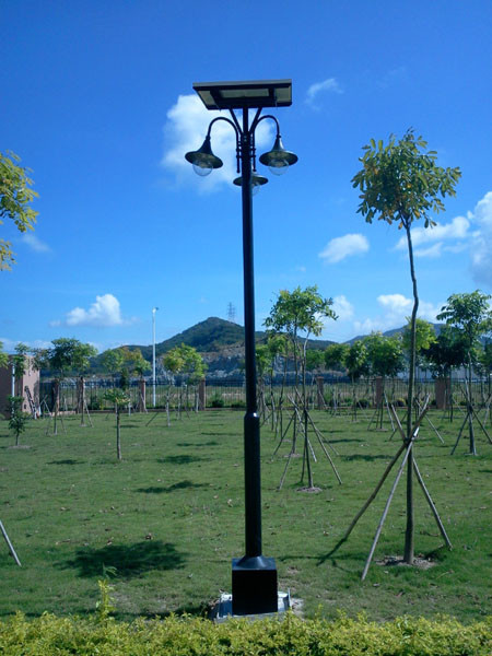 Солнечная система для парковых фонарей в парк