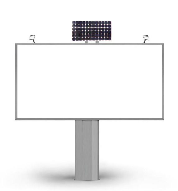 Солнечная система для освещения рекламной стелы