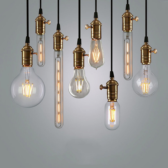 Светодиодные лампы Эдисона, декоративные LED лампочки ретро 