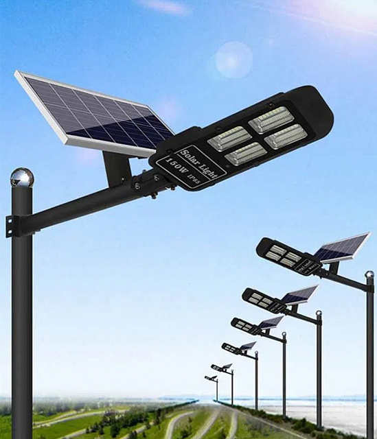 Уличный фонарь с солнечной батареей 100 вт