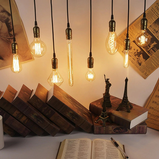 Светодиодные лампы Эдисона, декоративные LED лампочки ретро 
