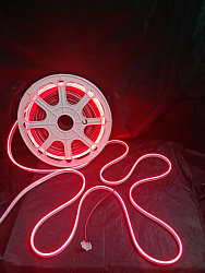 Гибкий светодиодный неон 12 V.  Flex Neon 12 вольт.  Гибкий неон красный 