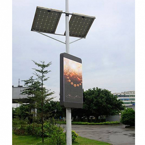 Солнечная система для освещения рекламного баннера