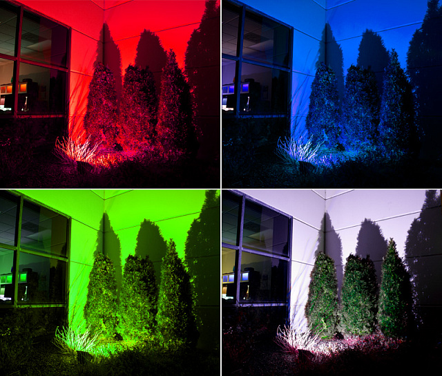 Cветодиодный прожектор в парки и скверы разных цветов 30 w