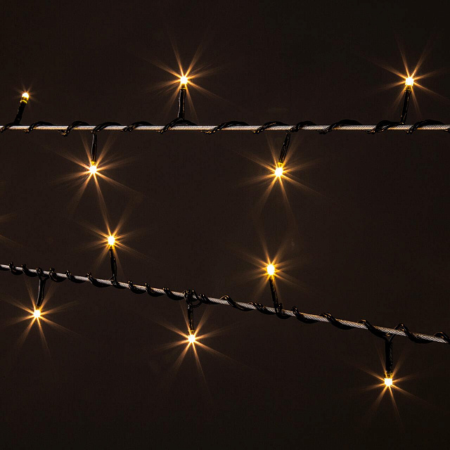 Гирлянда новогодняя Нить twinkly ligh длина 10 м, черный провод. Гирлянда светодиодная струна. 