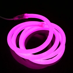 Неон светодиодный круглый, 360 градусов фиолетовый